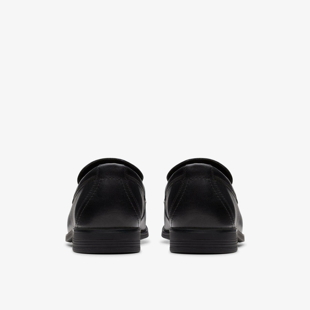 Jonwin Craft Youth Black Leather | Clarks on Sale - Kids