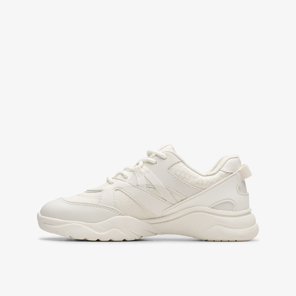 Feather Pace Older White | Clarks online - Kids
