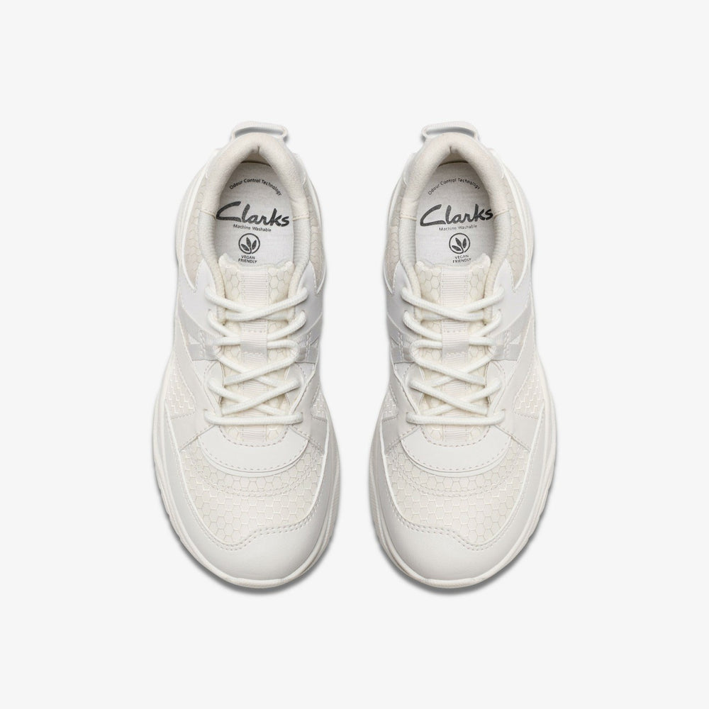 Feather Pace Older White | Clarks online - Kids