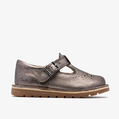 Joyful Skip Toddler Pewter | Clarks on Sale - Kids