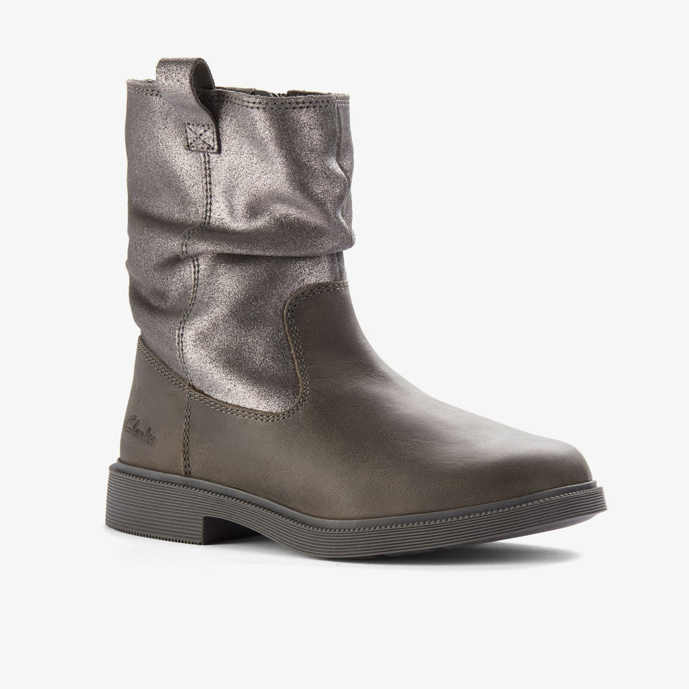 Oaklyn Top Kid Pewter Suede | Clarks discount - Kids