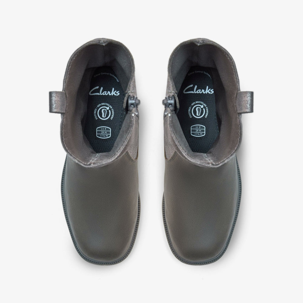Oaklyn Top Kid Pewter Suede | Clarks discount - Kids