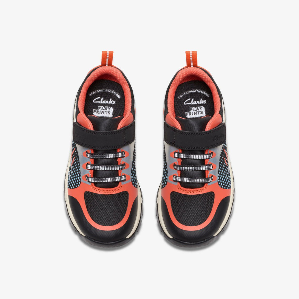 Steggy 2 Fly Kid Black / Orange | Clarks for sale - Kids