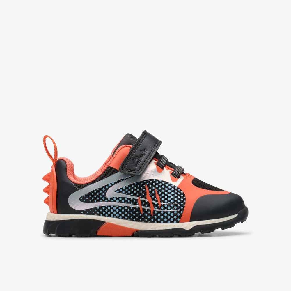 Steggy 2 Fly Toddler Black / Orange | Clarks outlet - Kids