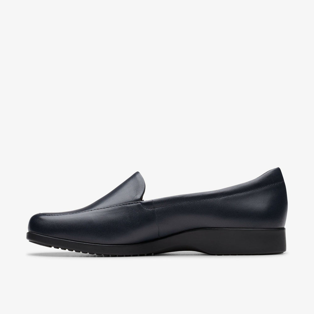 Georgia Loafer Navy Leather | Clarks for sale - Women