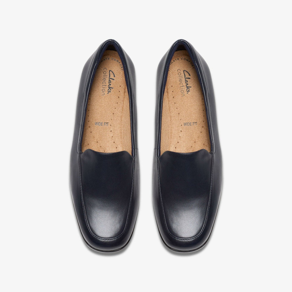Georgia Loafer Navy Leather | Clarks for sale - Women