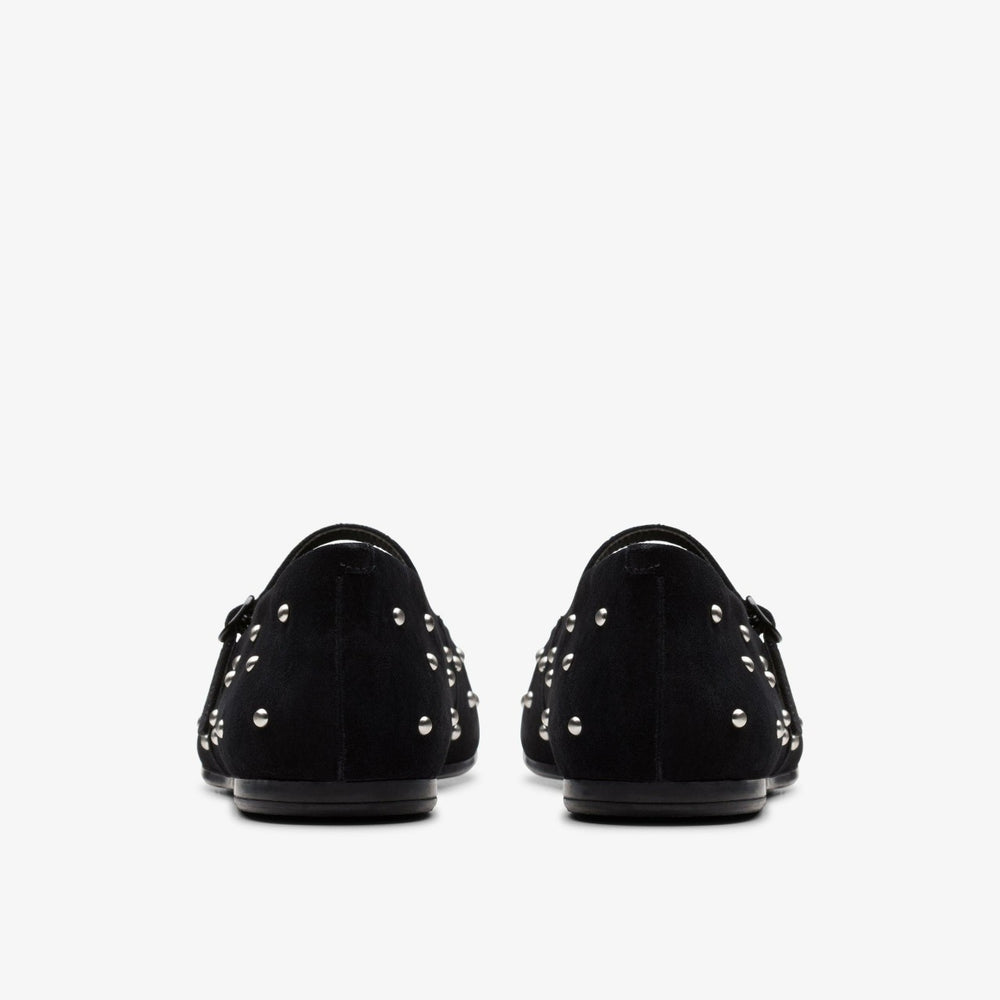 Livia Stud Black Suede | Clarks for sale - Women