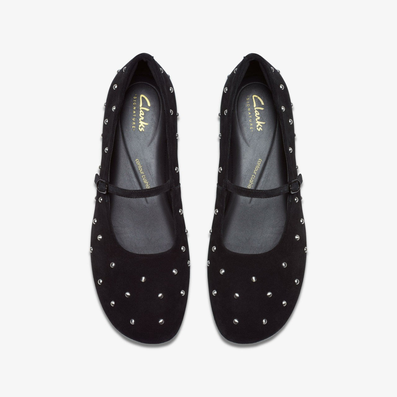 Livia Stud Black Suede | Clarks for sale - Women