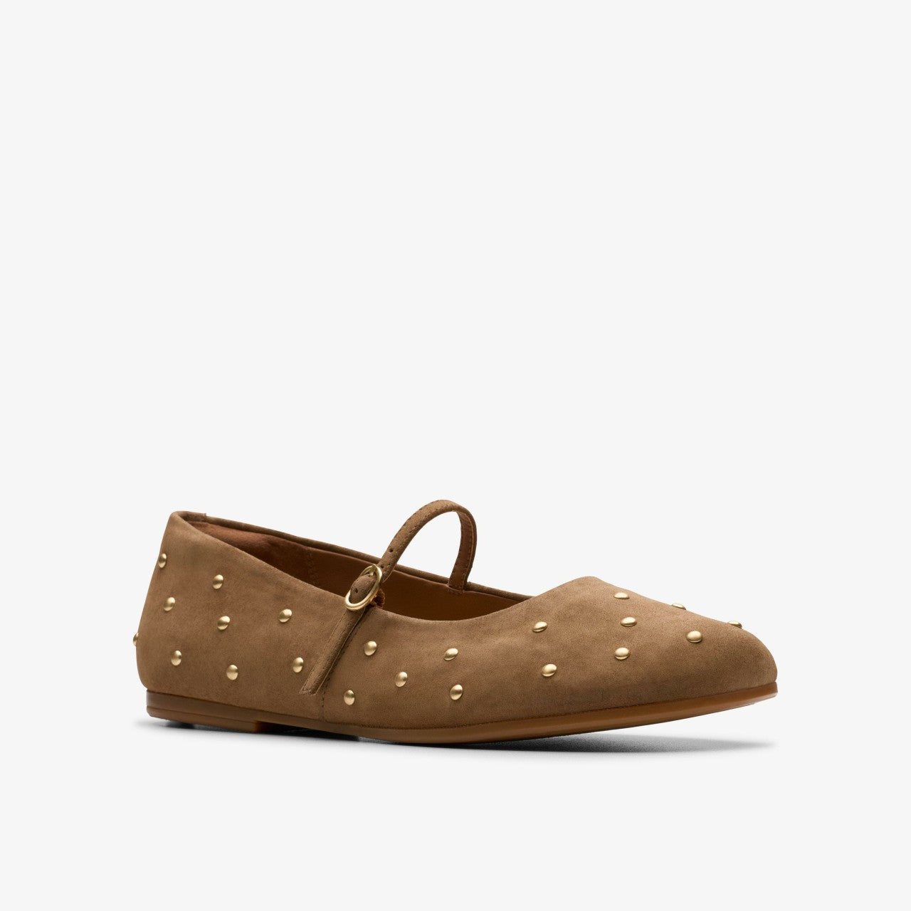 Livia Stud Walnut Suede | Clarks Sale - Women