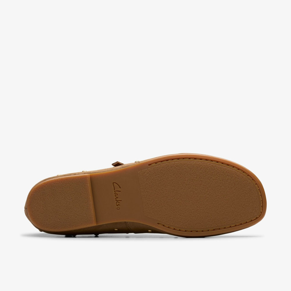 Livia Stud Walnut Suede | Clarks Sale - Women