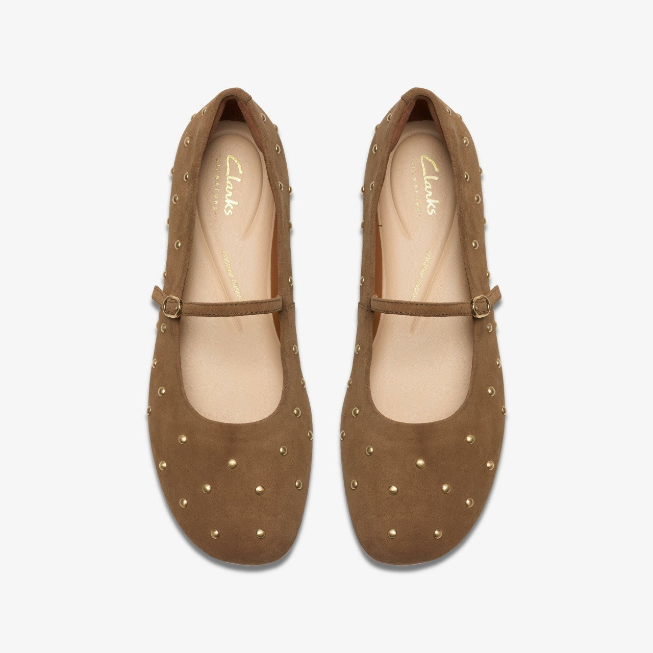 Livia Stud Walnut Suede | Clarks Sale - Women