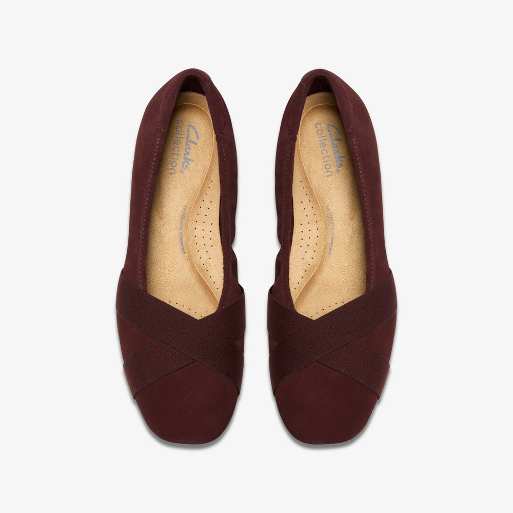 Jazmynn Gem Merlot Suede | Clarks outlet - Women