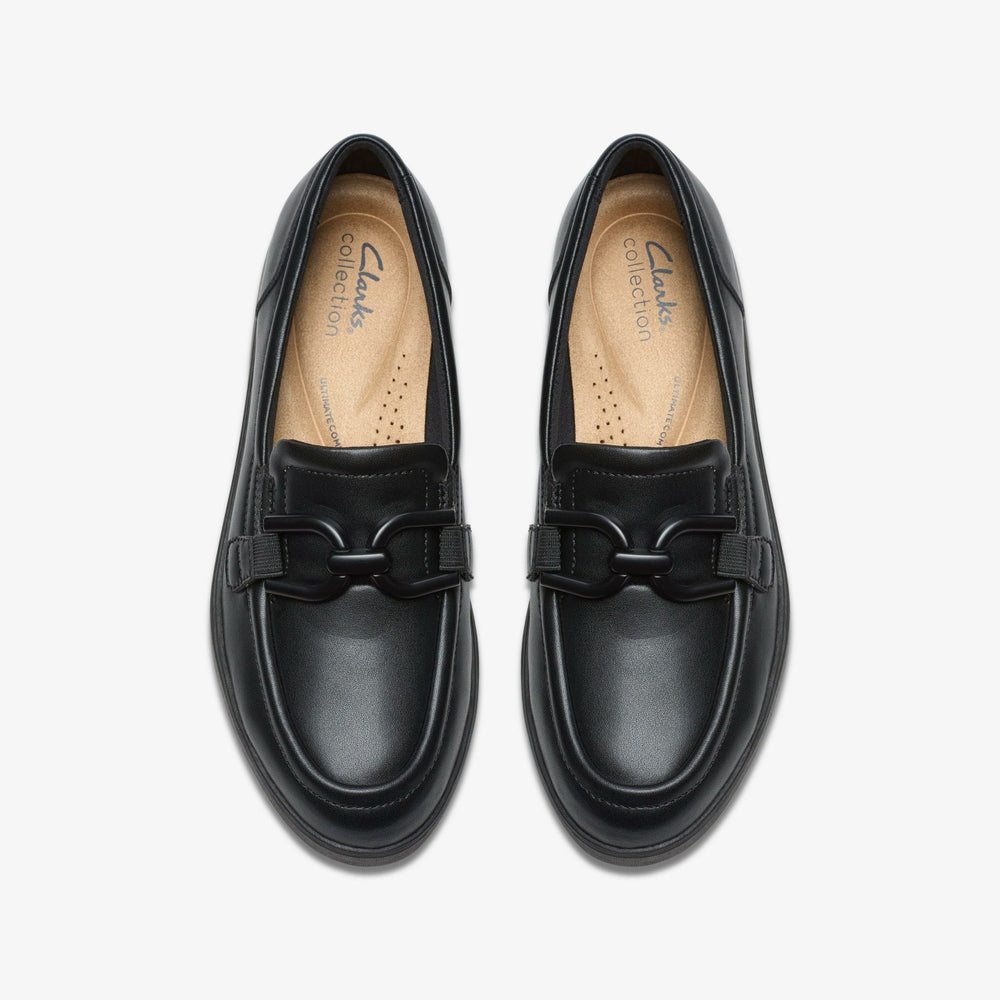 Zylah Top Black Leather | Clarks online - Women