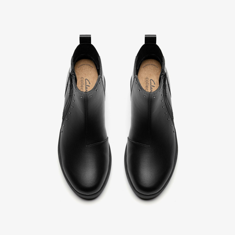 Zylah Willow Black Leather | Clarks online - Women