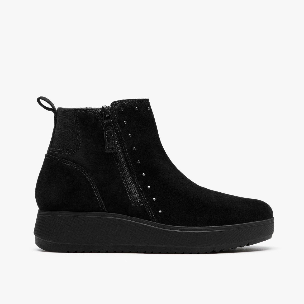 Zylah Willow Black Suede | Clarks on Sale - Women