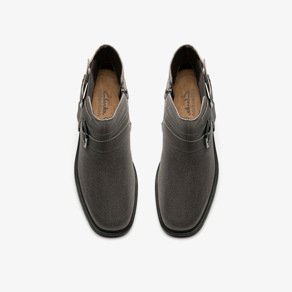 Lauryl Bay Dark Grey Leather | Clarks online - Women