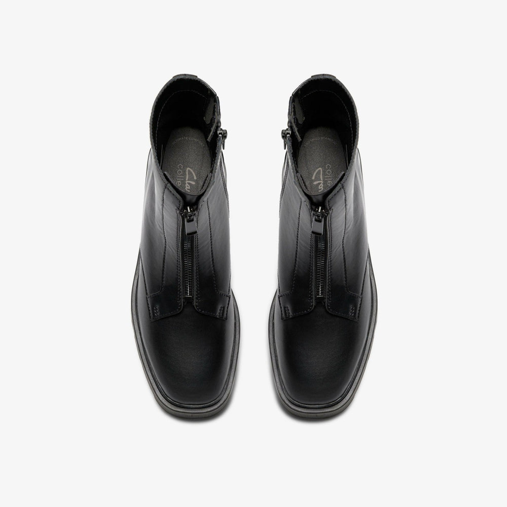 Lauryl Zip Black Leather | Clarks online - Women