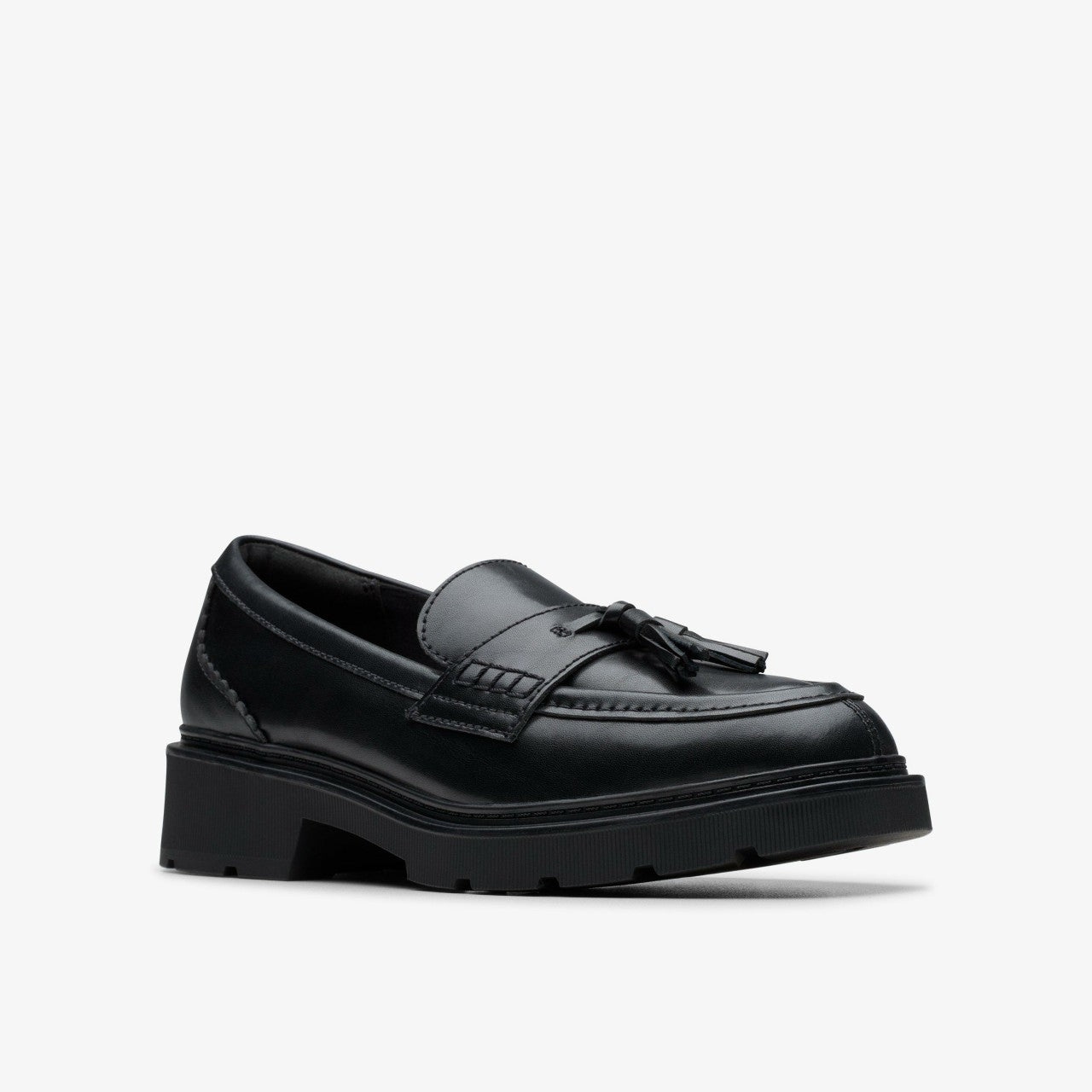 Lauryl Tassel Black Leather | Clarks for sale - Women