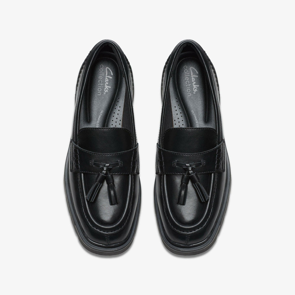 Lauryl Tassel Black Leather | Clarks for sale - Women