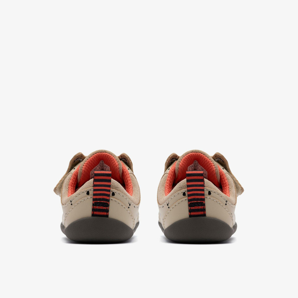 Roamer Wish Toddler Off White Print | Clarks on Sale - Kids