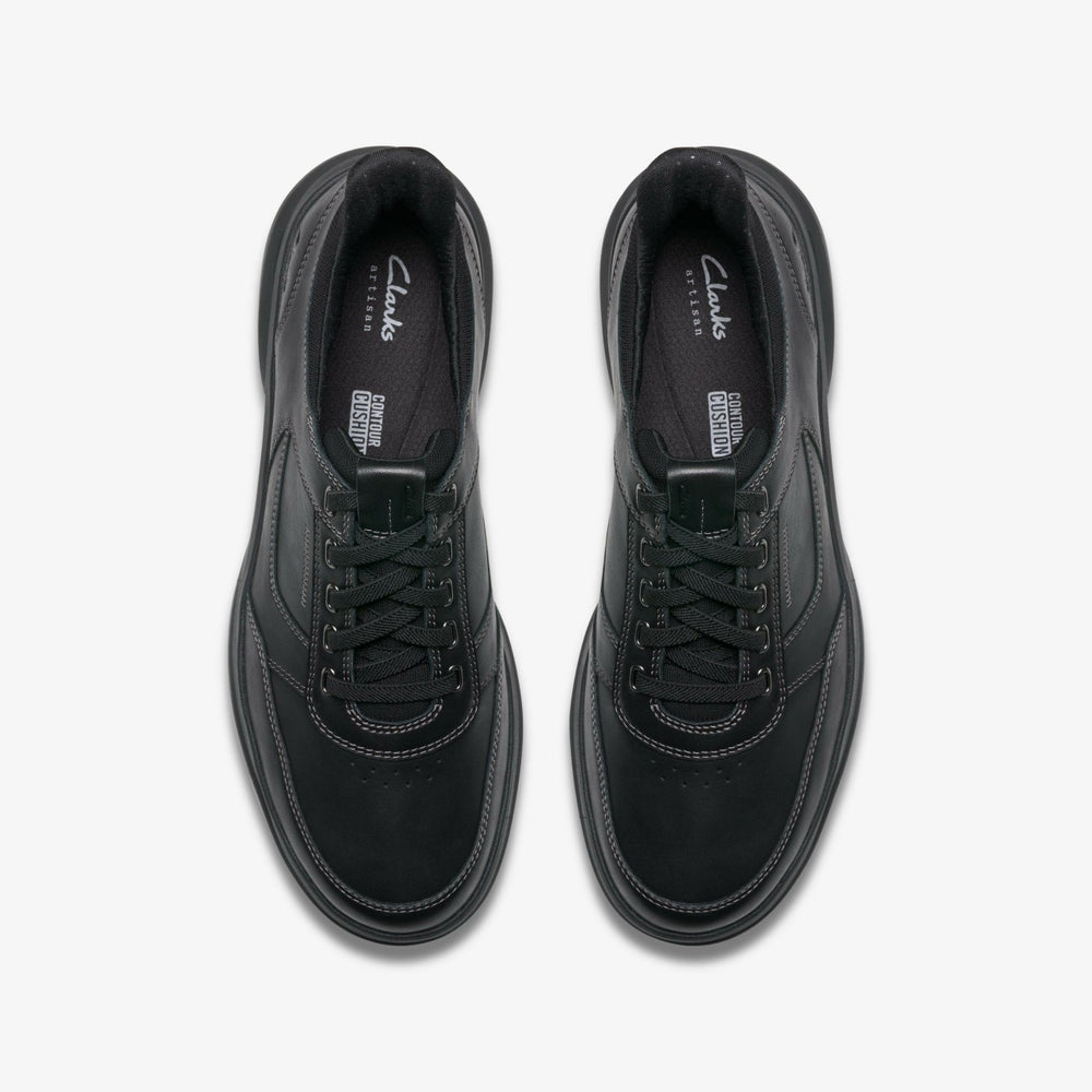 Mullan Easy Black Leather | Clarks for sale - Men