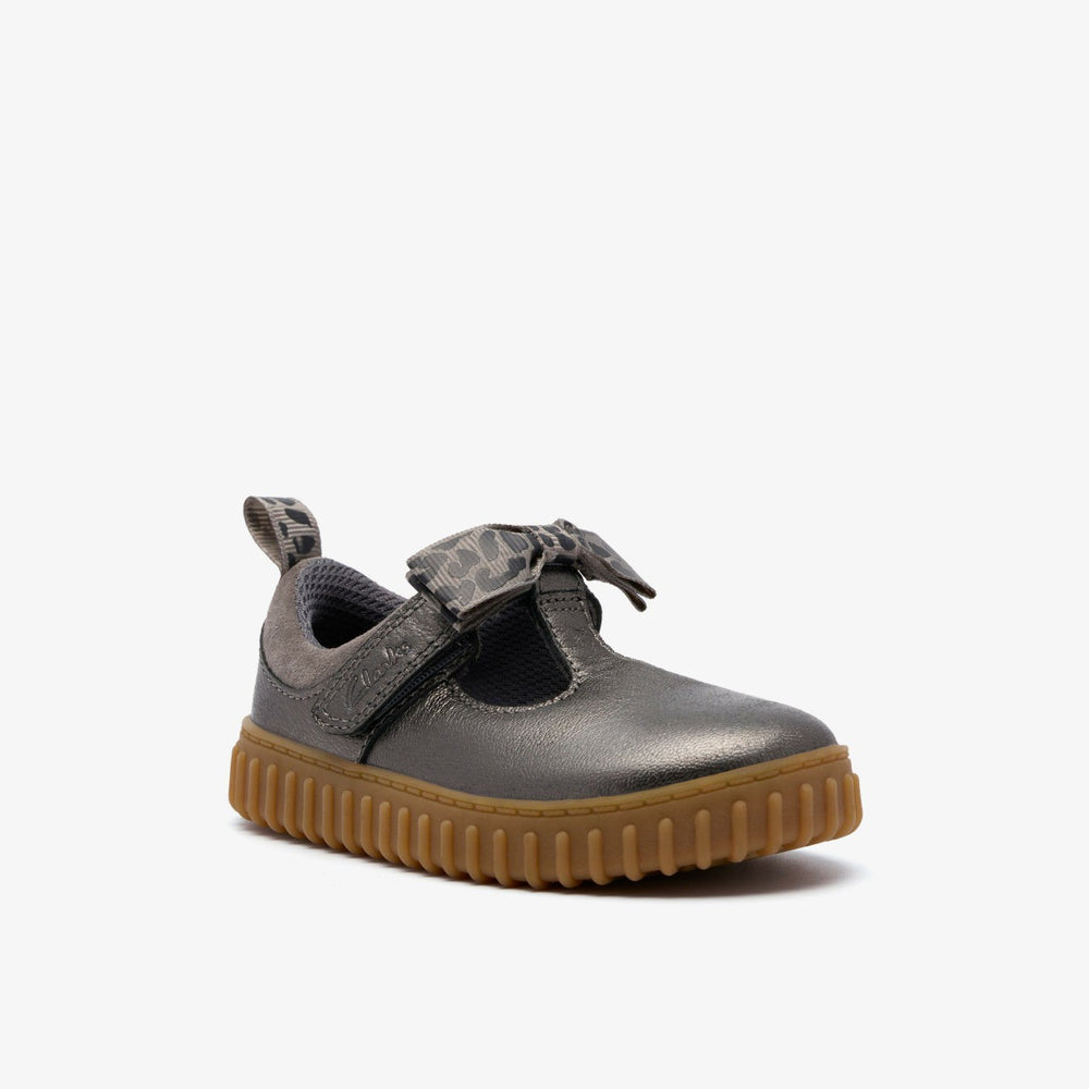 Cove Bow Toddler Silver Metallic | Clarks on Sale - Kids