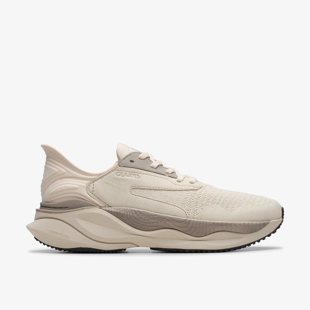 Clarks Pace Off White Combination | Clarks outlet - Men