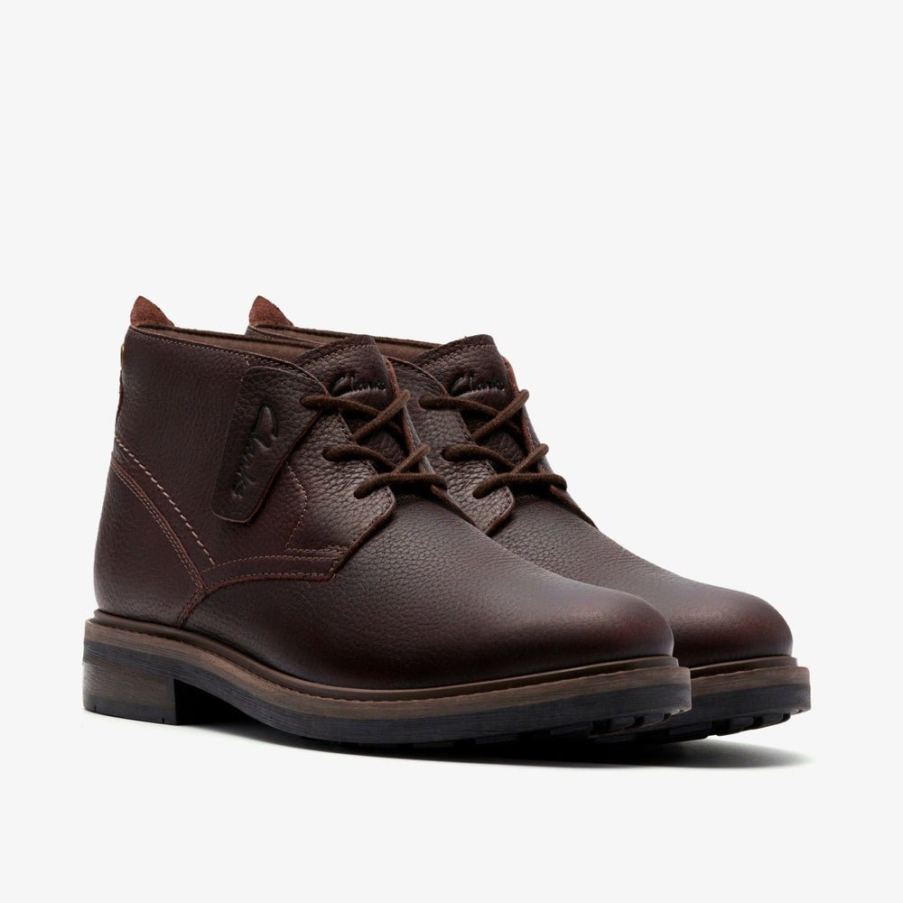 Newford Mid Waterproof Brown Warmlined Leather | Clarks Sale - Men