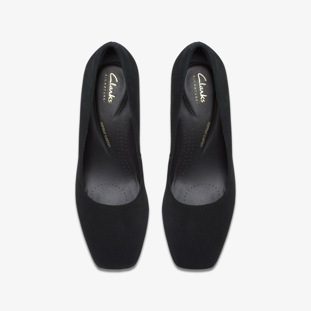 Fernie Court Black Suede | Clarks outlet - Women