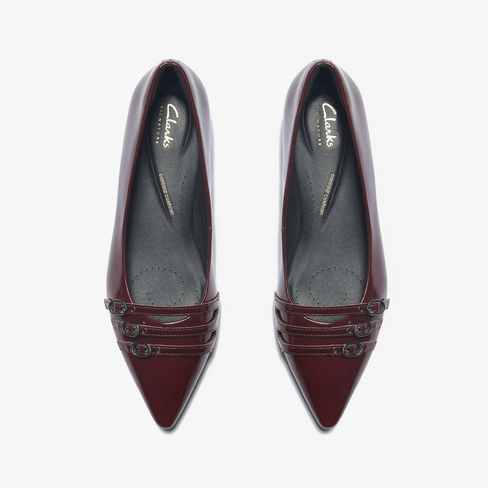 Sensa 15 Strap Burgundy Patent | Clarks Sale - Women