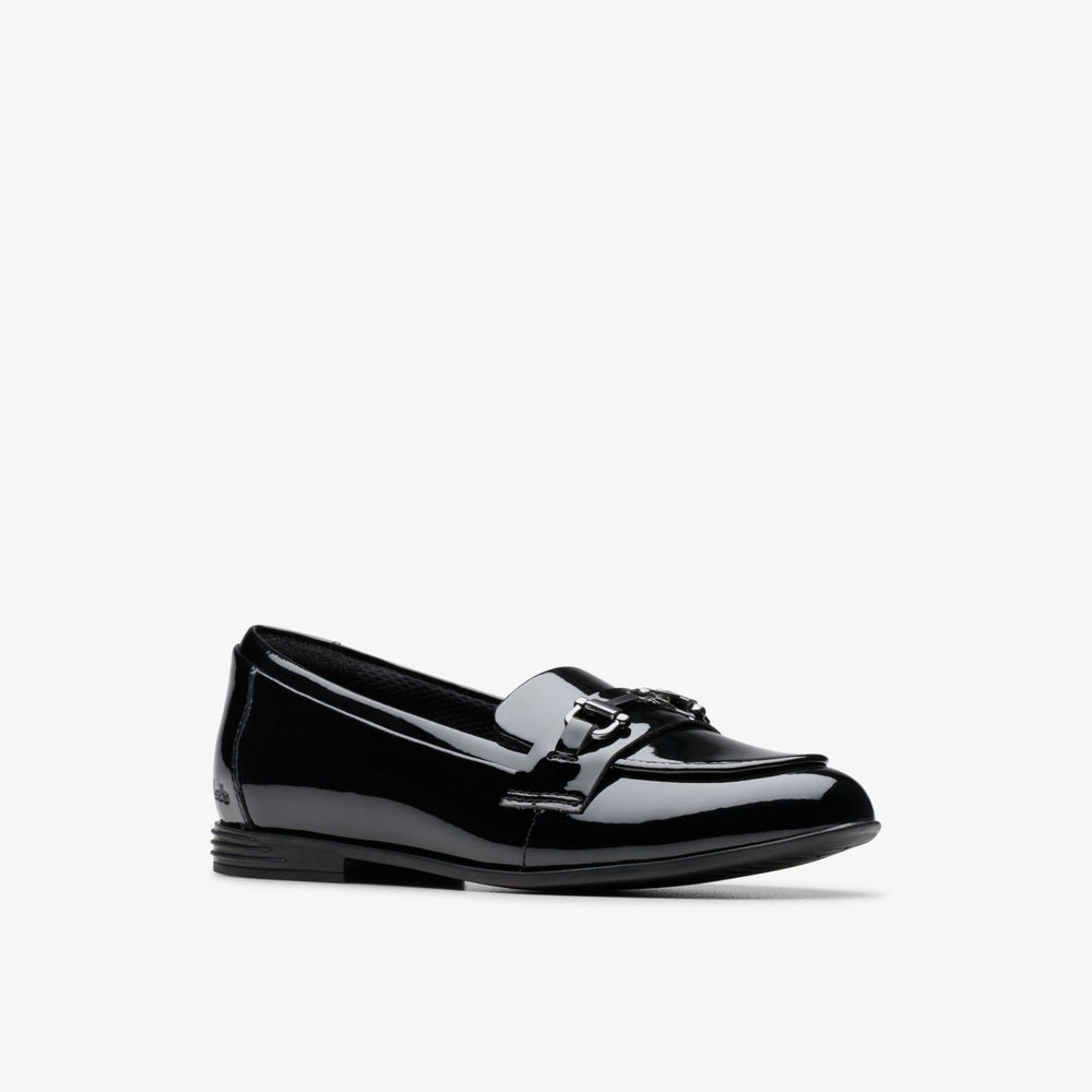 Finja Loafer Older Black Patent | Clarks discount - Kids