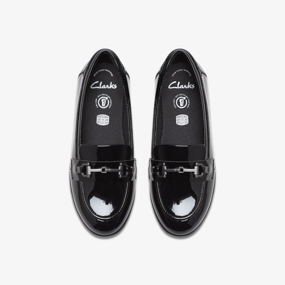Finja Loafer Older Black Patent | Clarks discount - Kids