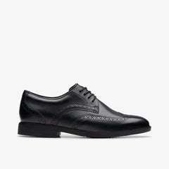 Jonwin Wing Youth Black Leather | Clarks online - Kids