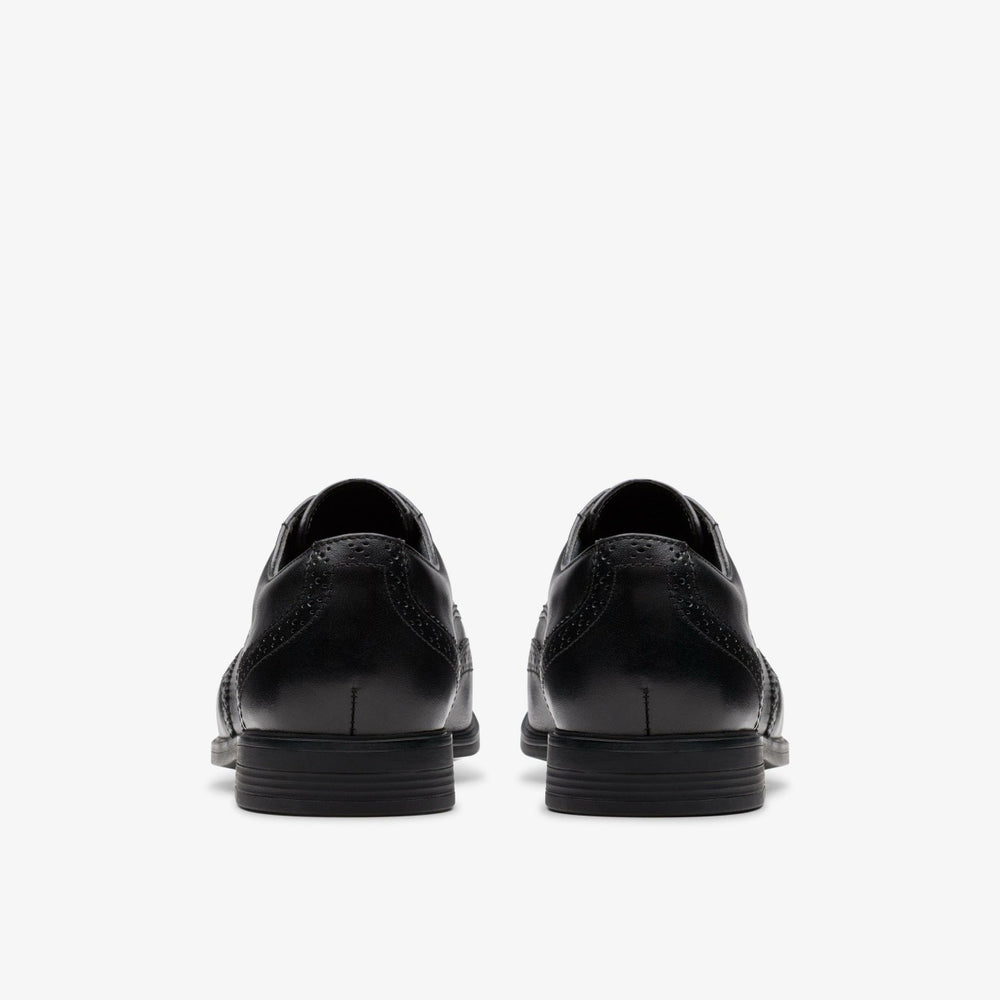 Jonwin Wing Youth Black Leather | Clarks online - Kids