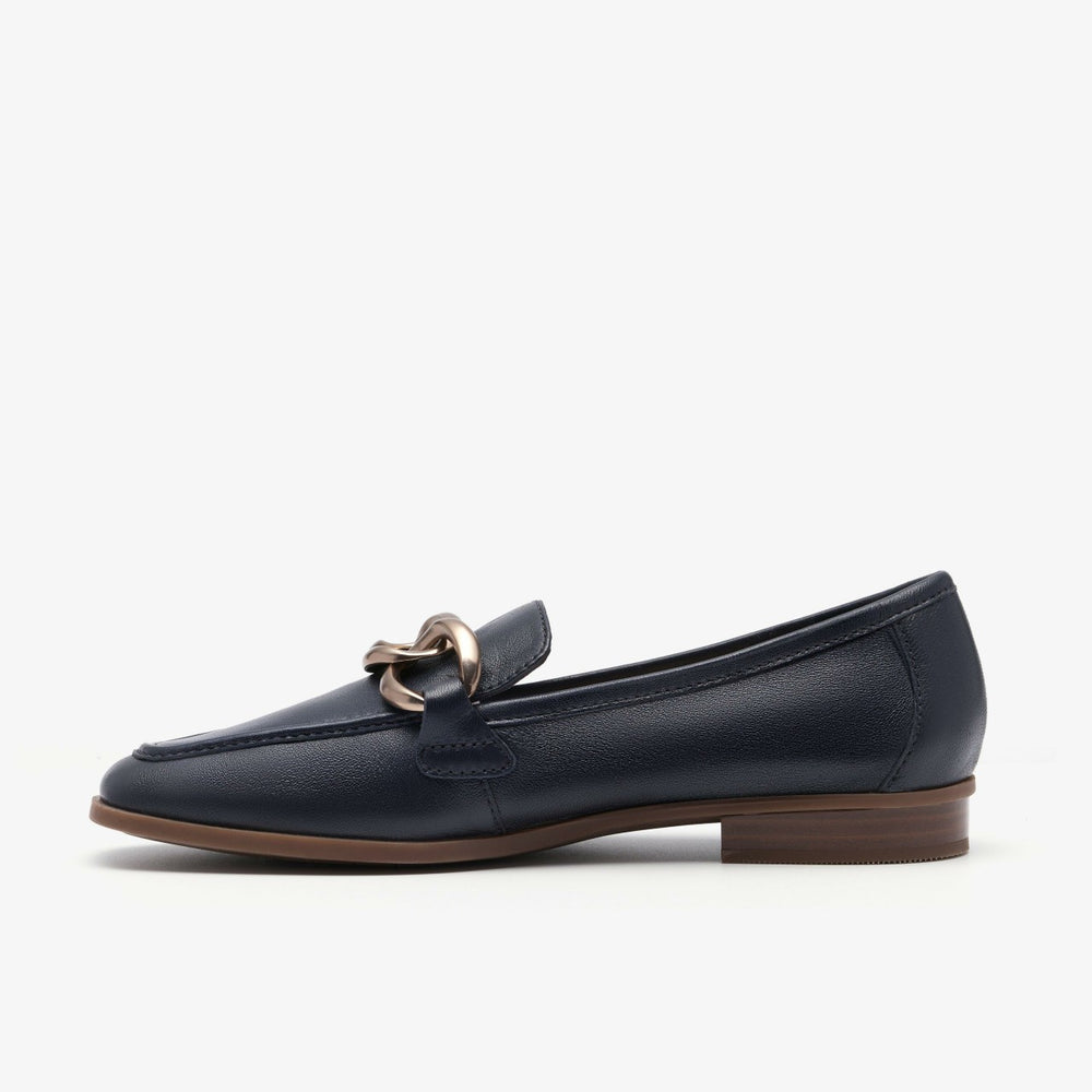 Sarafyna Iris Navy Leather | Clarks online - Women