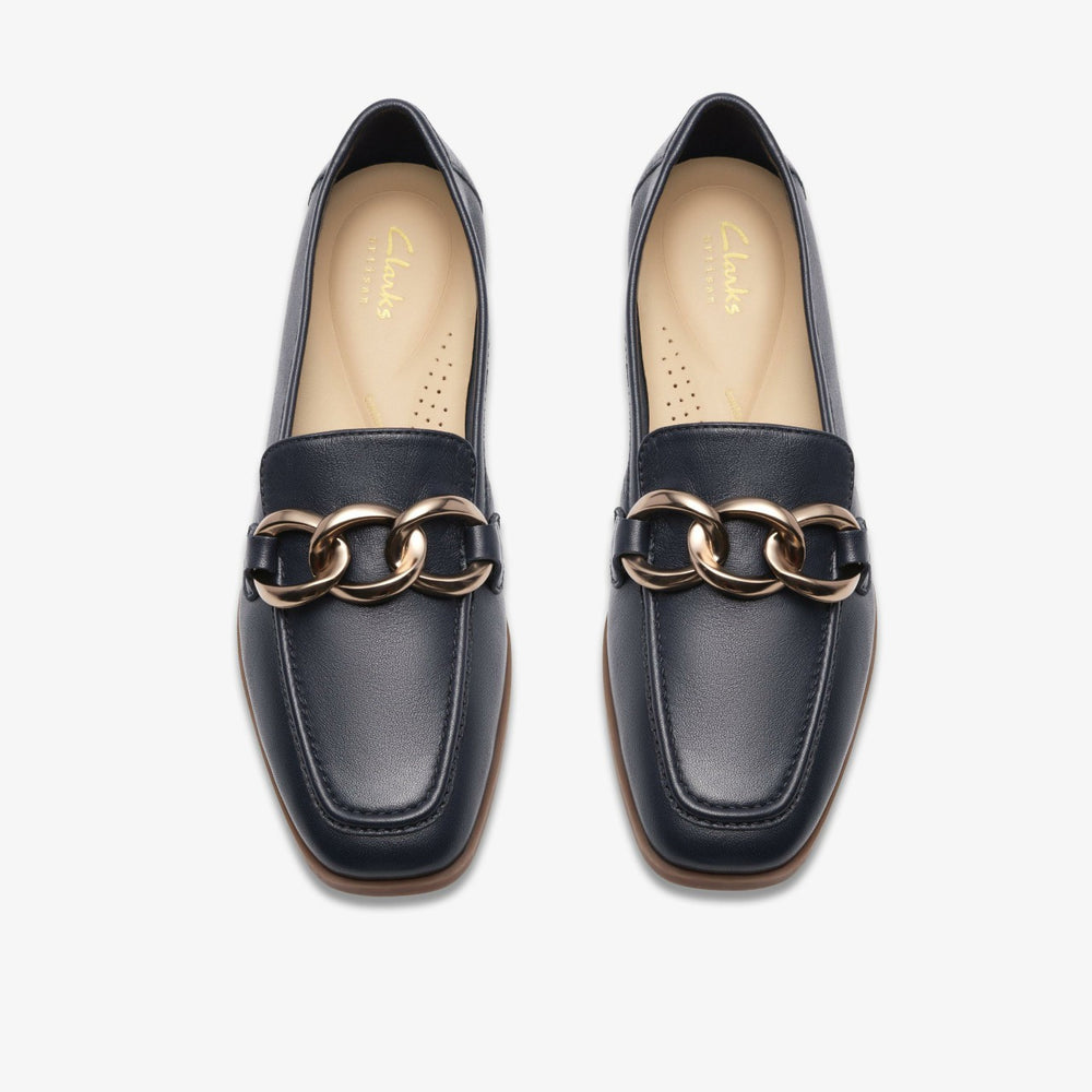 Sarafyna Iris Navy Leather | Clarks online - Women