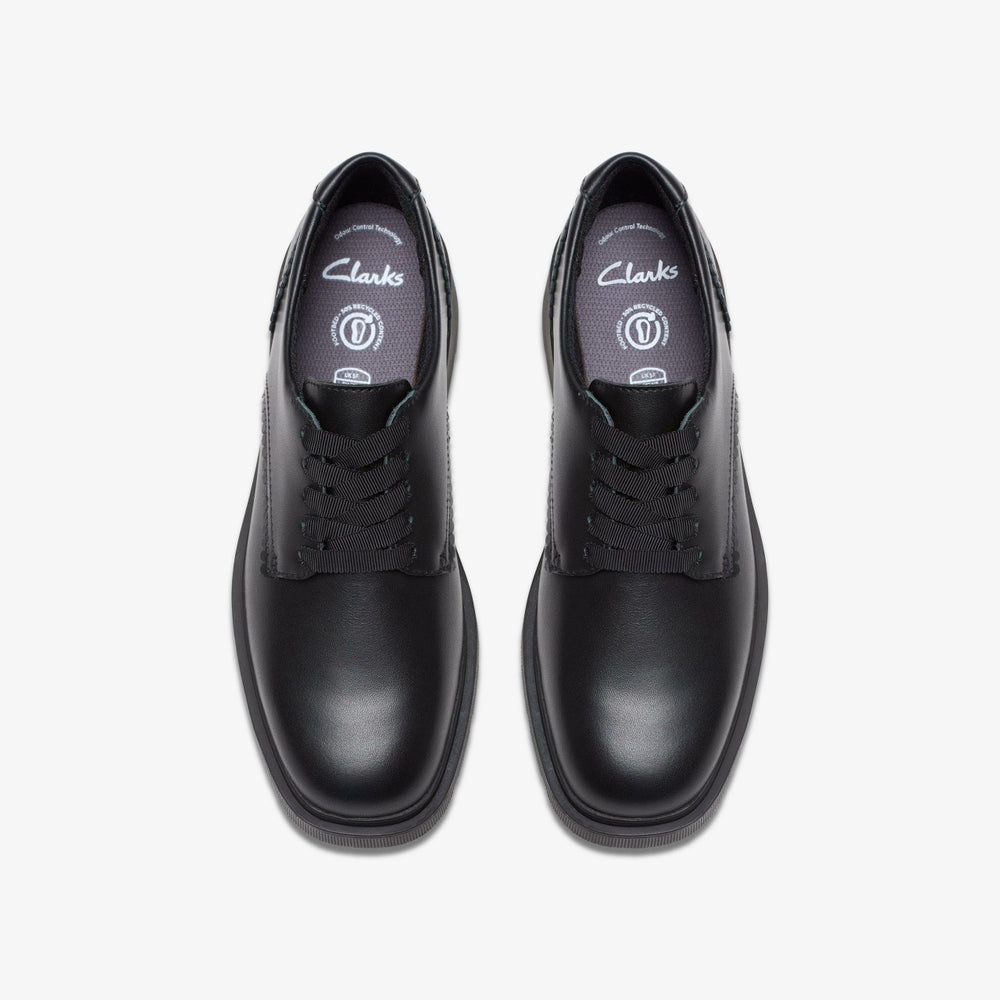 Eris Pure Youth Black Leather | Clarks outlet - Kids