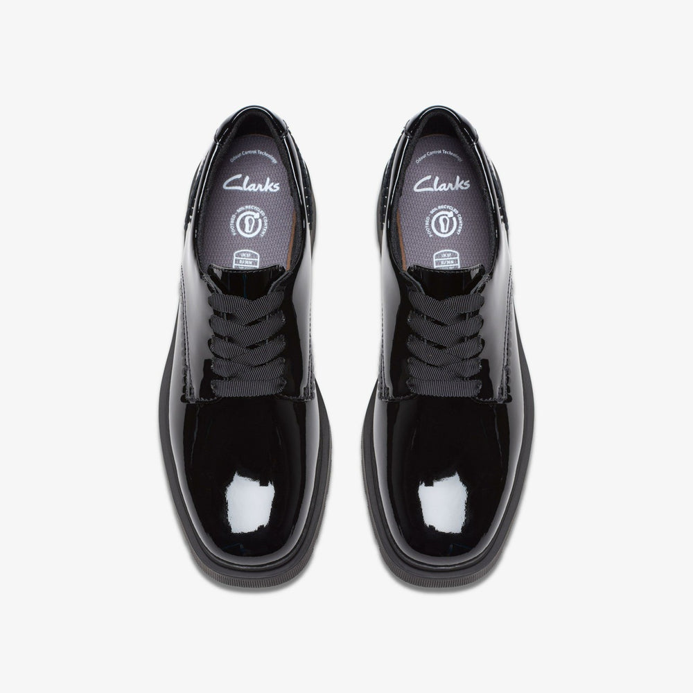 Eris Pure Youth Black Patent | Clarks Sale - Kids