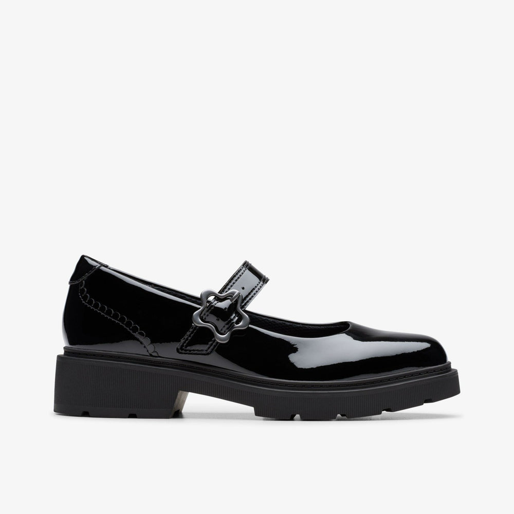 Eris Jane Youth Black Patent | Clarks discount - Kids