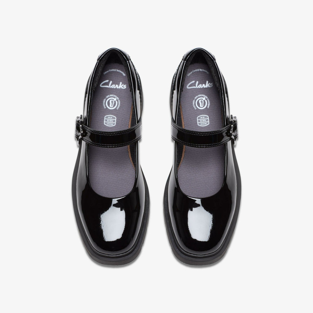 Eris Jane Youth Black Patent | Clarks discount - Kids