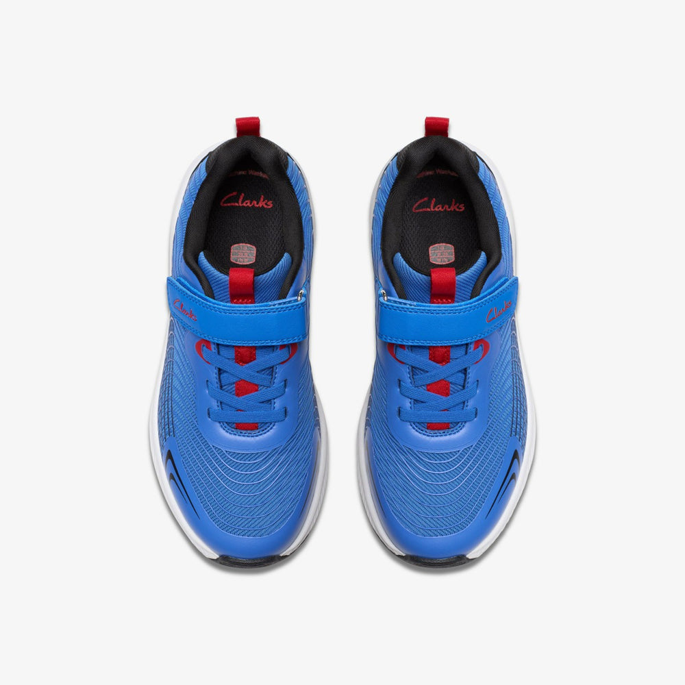 Deyes Dash Kid Blue Synthetic | Clarks on Sale - Kids