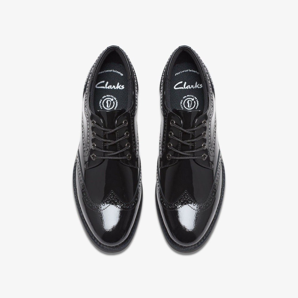 Tapa Pure Youth Black Patent | Clarks Sale - Kids