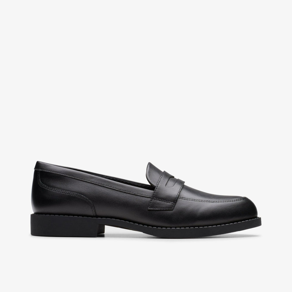 Tapa Edge Youth Black Leather | Clarks for sale - Kids