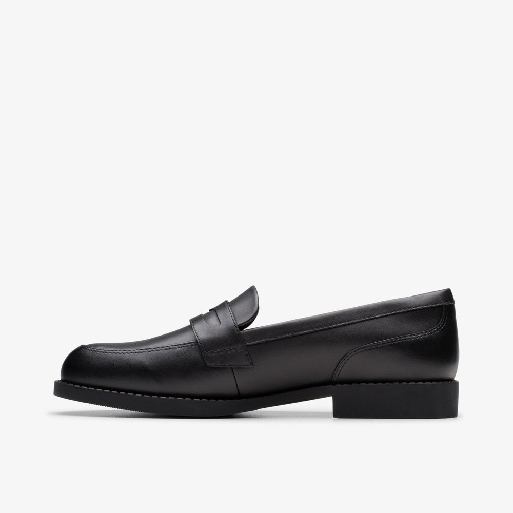 Tapa Edge Youth Black Leather | Clarks for sale - Kids