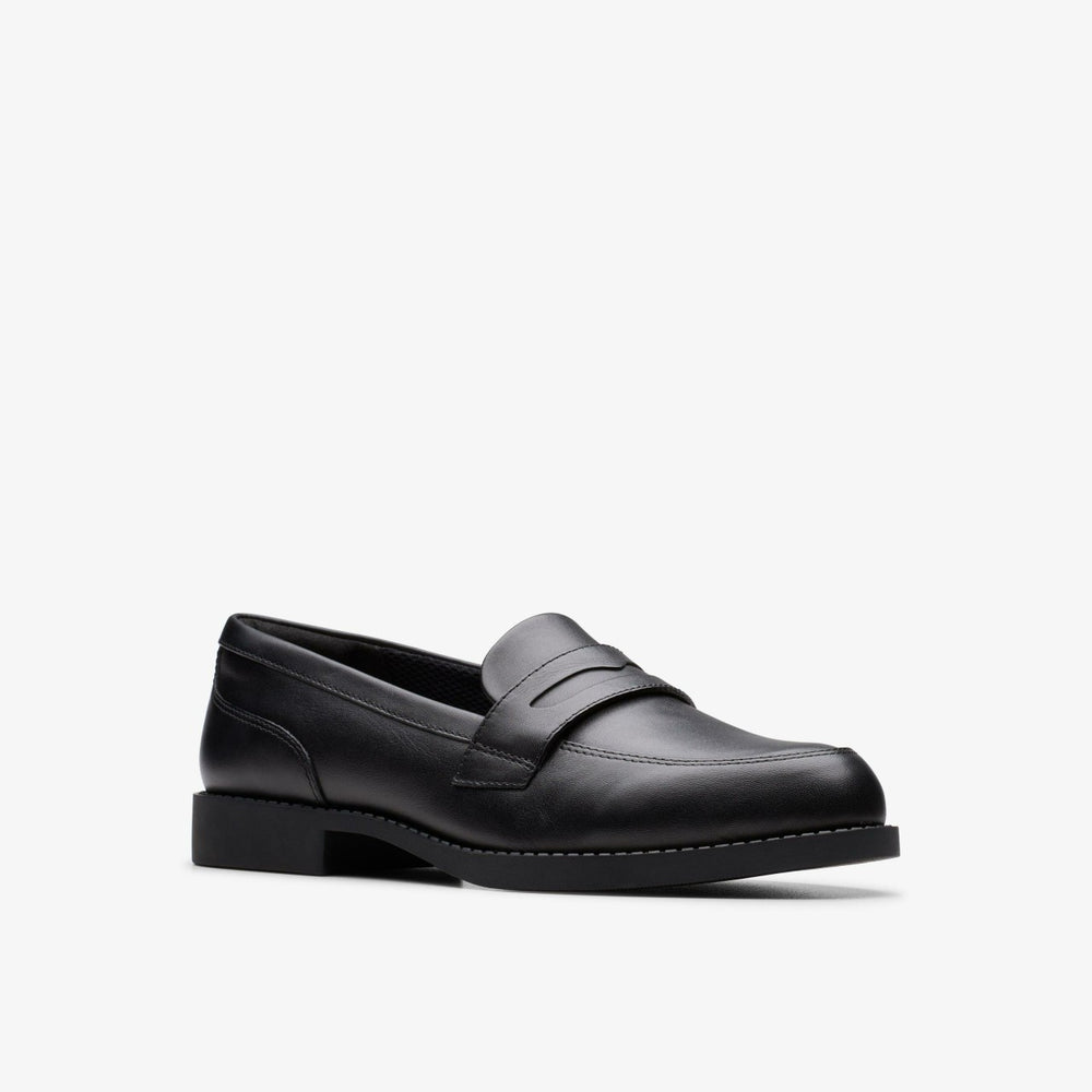 Tapa Edge Youth Black Leather | Clarks for sale - Kids