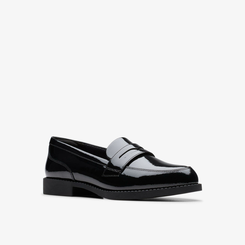 Tapa Edge Youth Black Patent | Clarks on Sale - Kids