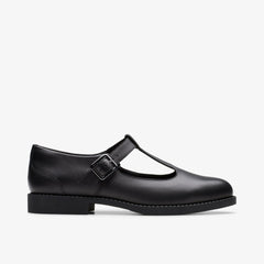 Tapa Hope Youth Black Leather | Clarks on Sale - Kids