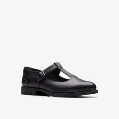 Tapa Hope Youth Black Leather | Clarks on Sale - Kids