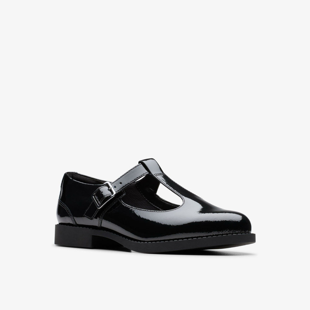 Tapa Hope Youth Black Patent | Clarks for sale - Kids