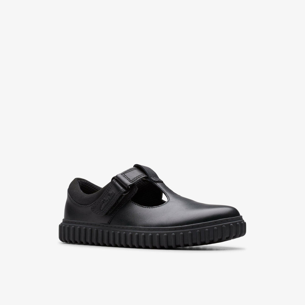 Cove Hope Kid Black Leather | Clarks for sale - Kids